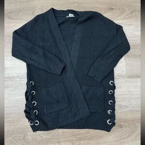 Women Arizona black knit cardigan size small
